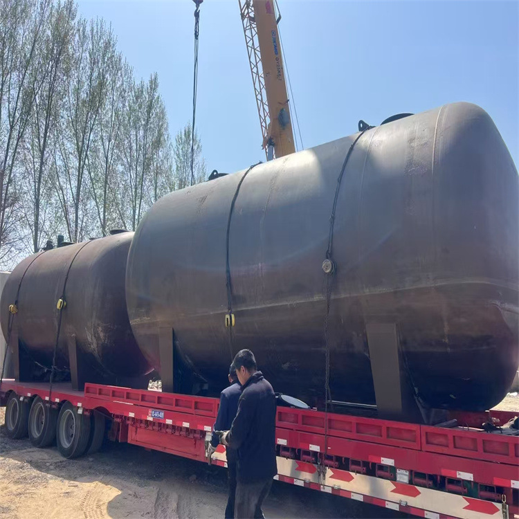 二手钢衬塑储罐 100立方立式卧式工业耐腐蚀耐酸衬塑罐