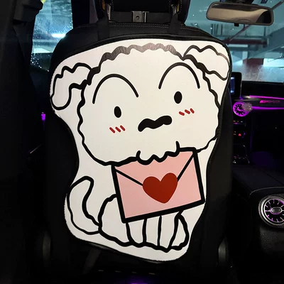 Long White Car Anti-Kick: Chair back anti-kick pad