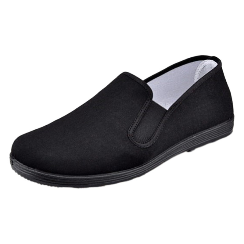 2026 Old Beijing Cloth Shoes for Men, Casual Black Men's Cloth Shoes, Breathable Soft Sole Round Toe Non-Slip Shoes
