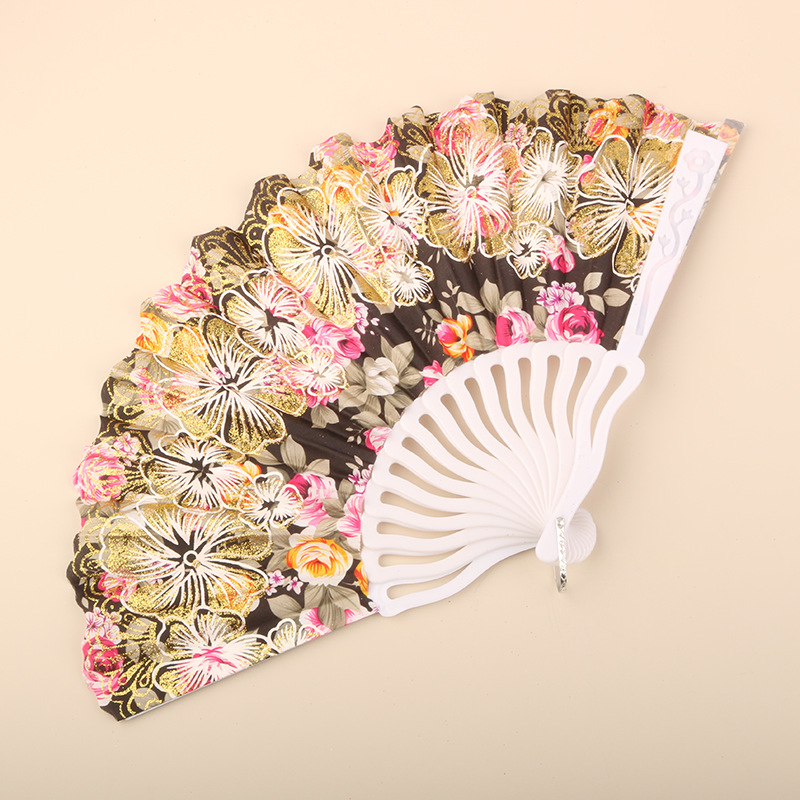 Abanico Plegable de Encaje de Plástico, Estampado, para Danza image 120