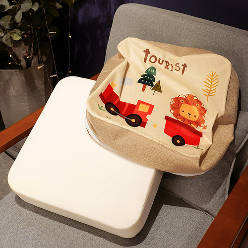 Children's Cartoon Height Increasing Pad Thickened and Elevated Sponge Seat Cushion for Primary School Students and Toddlers All-Season Universal Dining Chair Pad