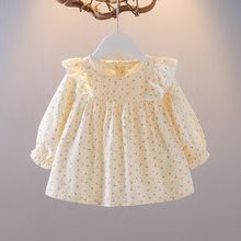 2025秋季婴儿衣服3女童洋气秋装4上衣两岁女宝宝碎花打底衫