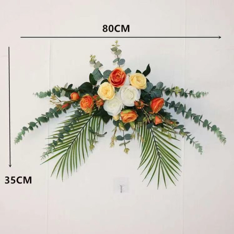 KT婚礼迎宾牌花艺订婚派对商务指引指示牌花艺水牌花仿真绢花婚庆|undefined