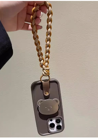 ProMax par Apple 14 caja del teléfono para IP13/12 Vino rojo café oso tridimensional IPhone15/15