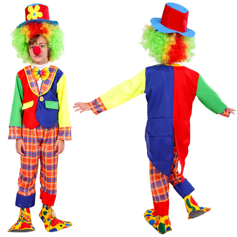 Halloween Clown Performance Costume Kidsren's Circus Role-Playing Set Halloween Cos Dance Tuxedo