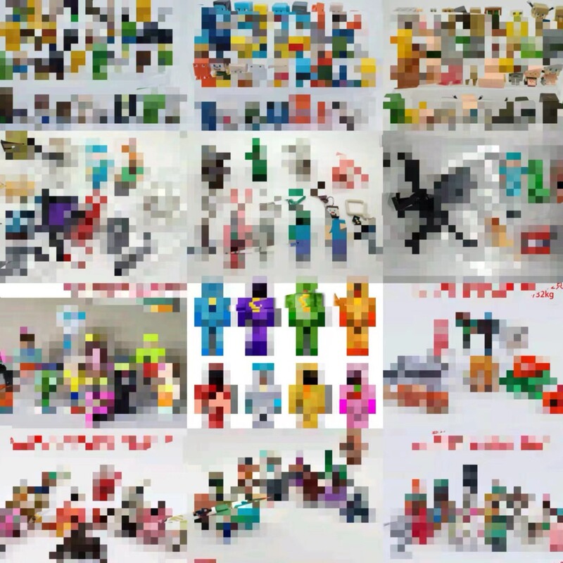 12346789 Generation World 36 Building Block Game Model Figures Cake Landscape Decoration Ornaments Gacha Doll Machine