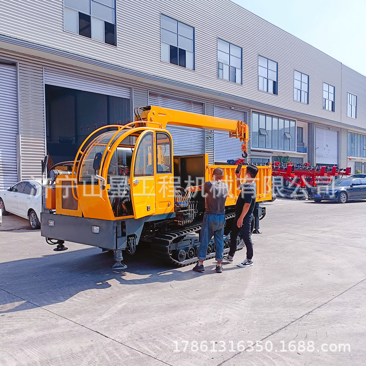 吊装一体履带随车吊 复杂路况移树吊 爬山全地形农用吊车