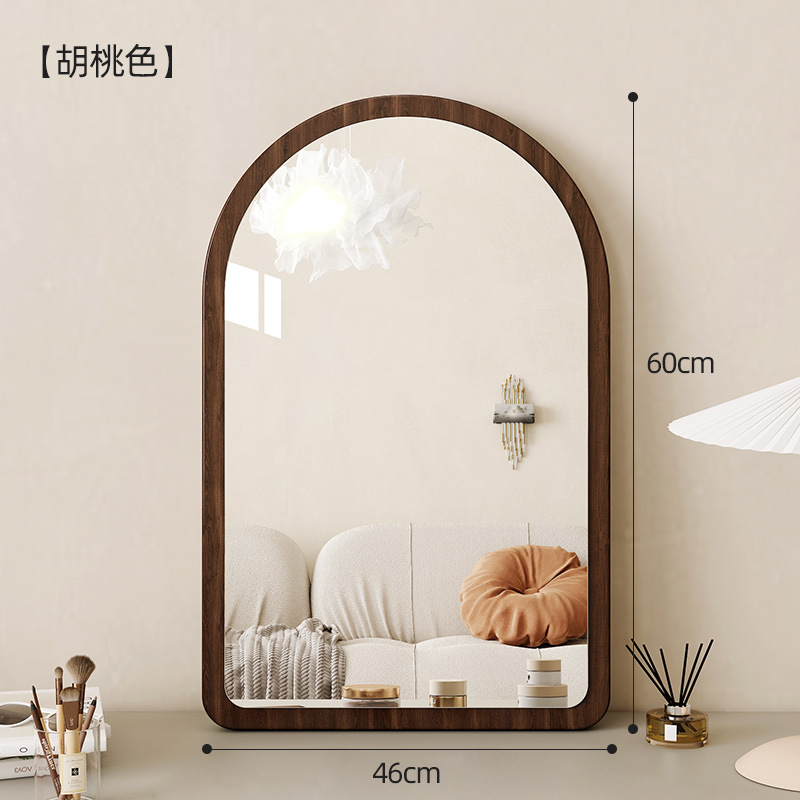 Espejo de vestir arqueado medieval en el hogar dormitorio de niñas espejo de maquillaje se puede colgar en la pared dormitorio de estudiantes espejo de oficina