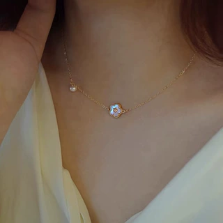 樱花项链女小众设计感锁骨链轻奢小众百搭2026新款吊坠颈链饰品