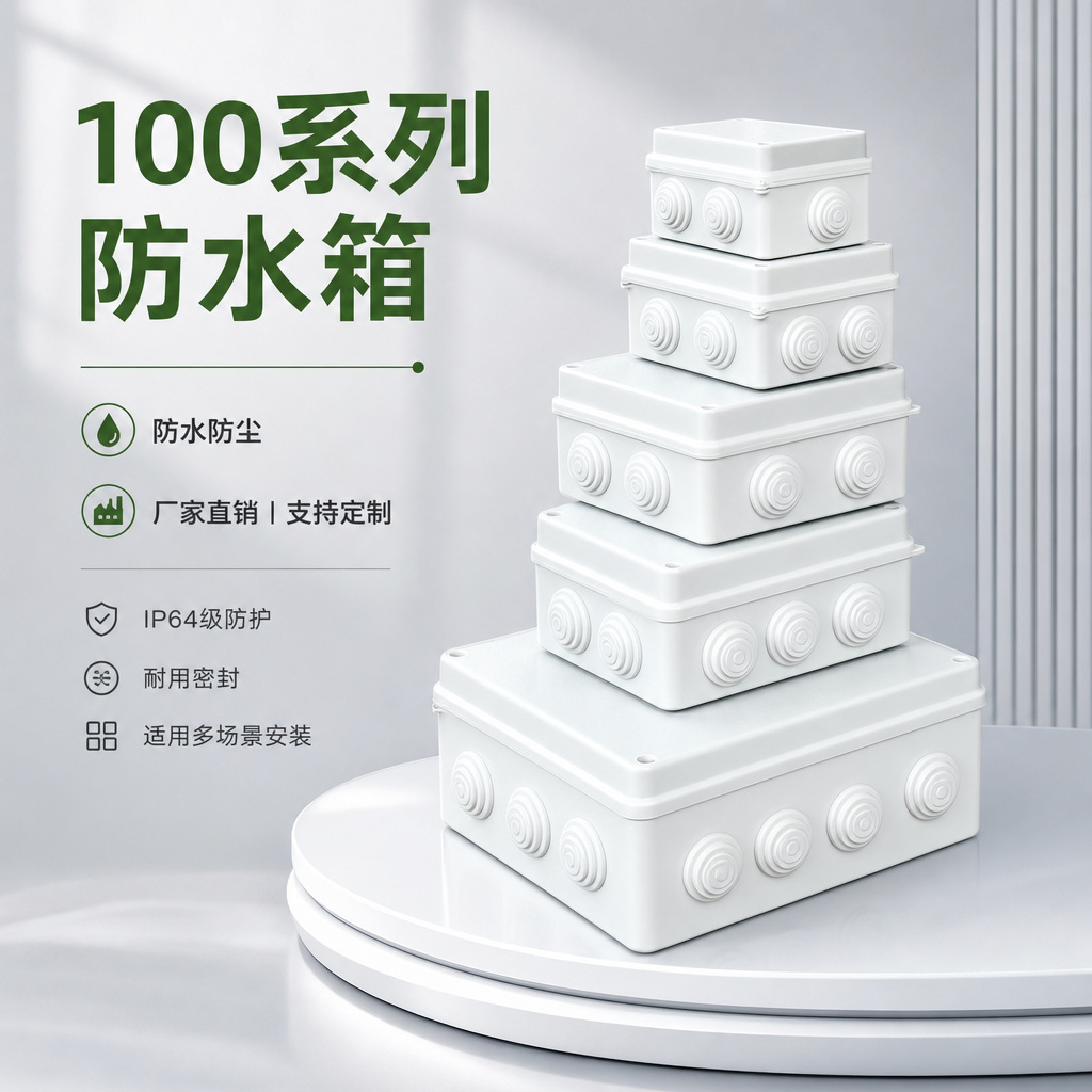 100系列厂家防水箱塑料过线盒收线盒户外防水配电箱