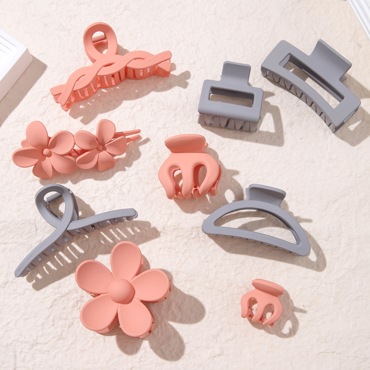 Fengpin naranja Rosa gris de nueve piezas transfronteriza pinza de pelo accesorios para el cabello traje de Amazon AliExpress Xi Yin clip cuadrado clip de calabaza