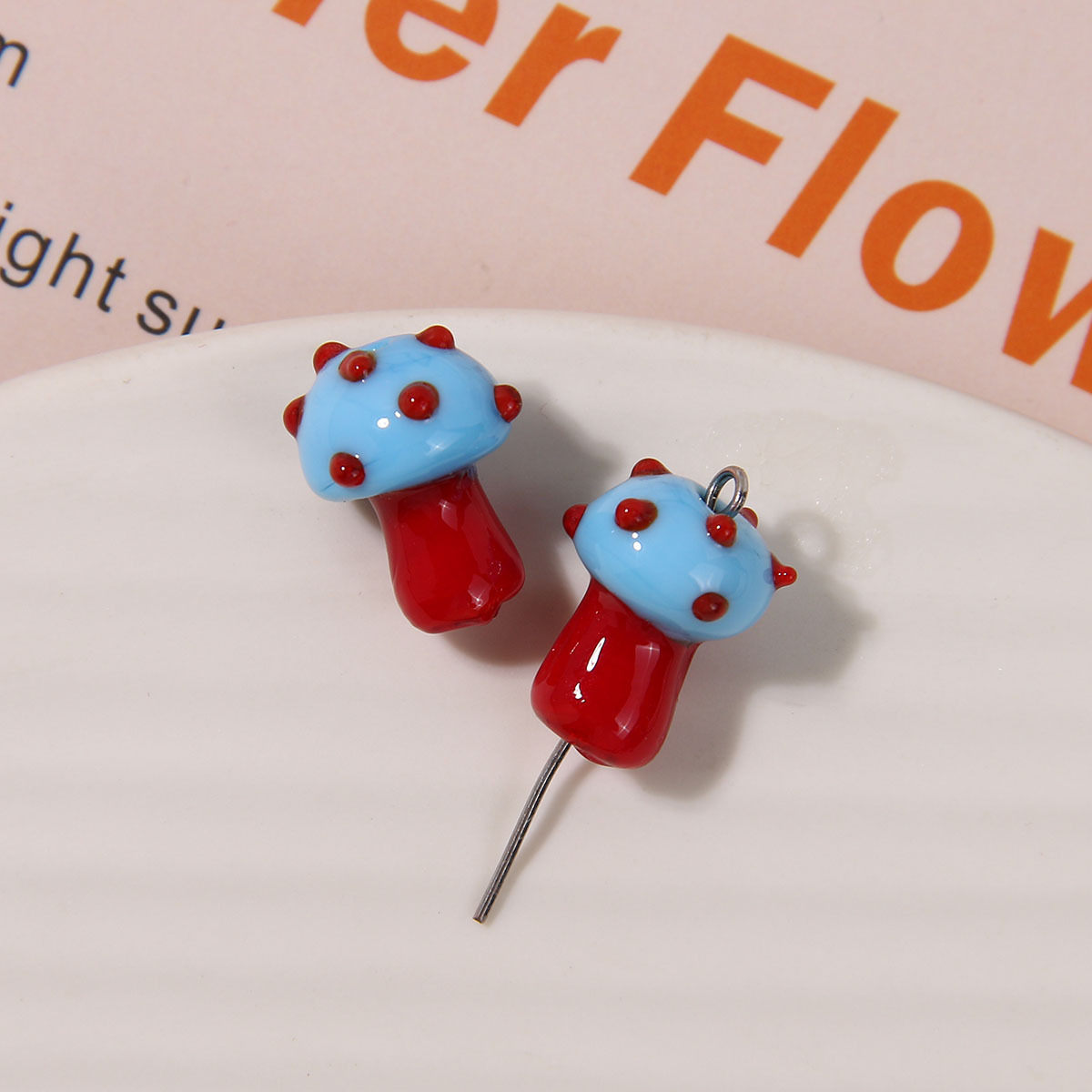 3g Weight Beads Jewelry Making Type 16*12mm Jewelry Making Size DIY Jewelry Accessories Classification 1 Piece Quantity glass Material Mushroom Pattern Polishing Design Casual, Sweet, Simple Style Style 1 Piece 16*12mm Glass Mushroom Beads 10