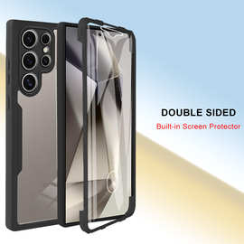 适用三星s25ultra手机壳彩色全包360前后盖防摔保护S24壳膜一体壳