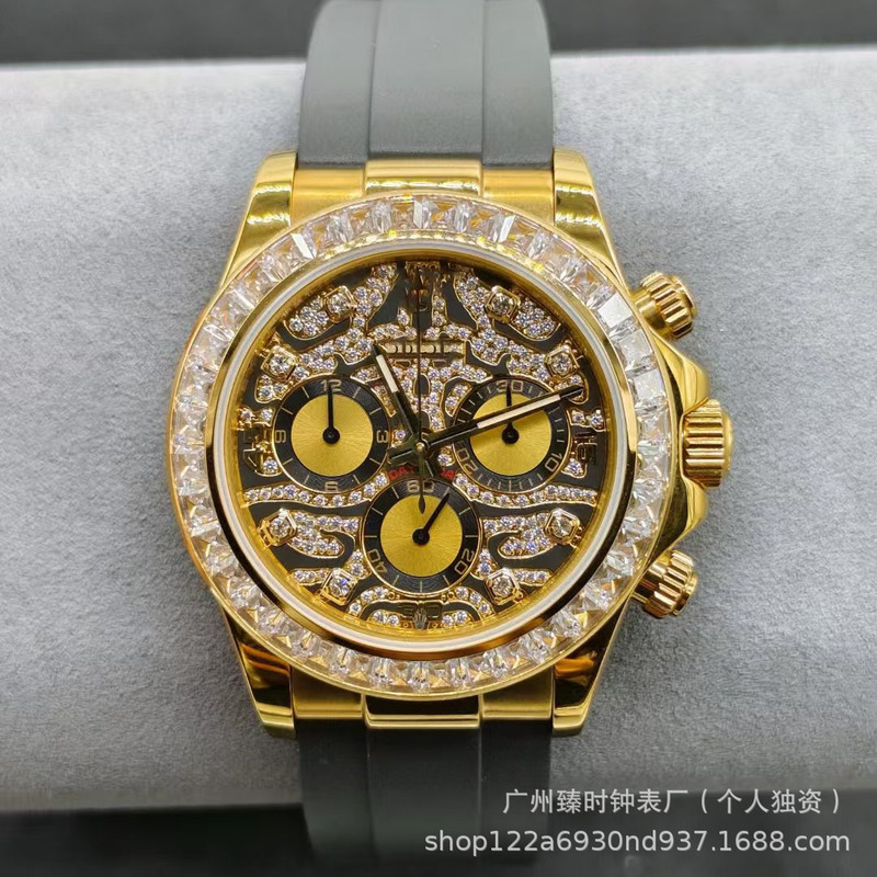 C Factory Cosmograph Daytona 4130 Movement Tiger Daytona Fully Automatic Waterproof Men's Mechanical Watch Dropshipping C Factory Cosmograph Daytona 4130 Movement Tiger Daytona Fully Automatic Waterproof Men's Mechanical Watch Dropshipping