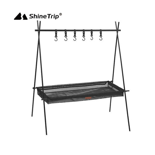 Shanqu outdoor storage rack storage net camping tableware storage box portable tripod bag water filter storage rack