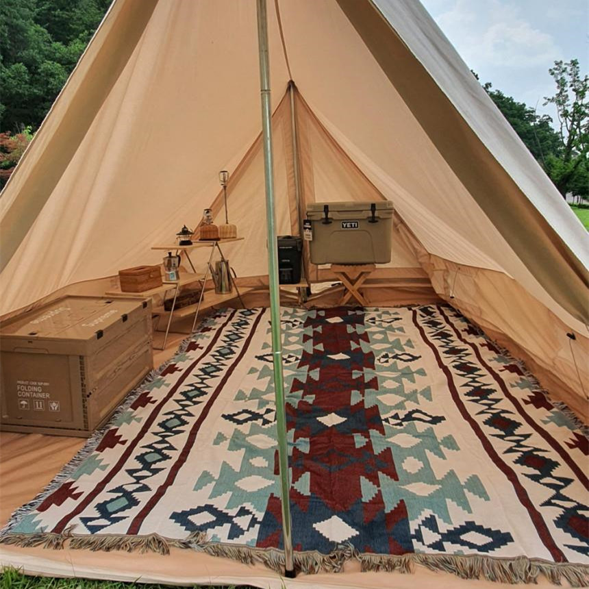 ?도매 캠핑 담요 담요 야외 담요 낮잠 커버 담요 침대 담요 보헤미안 텐트 바닥 매트 장식 카펫