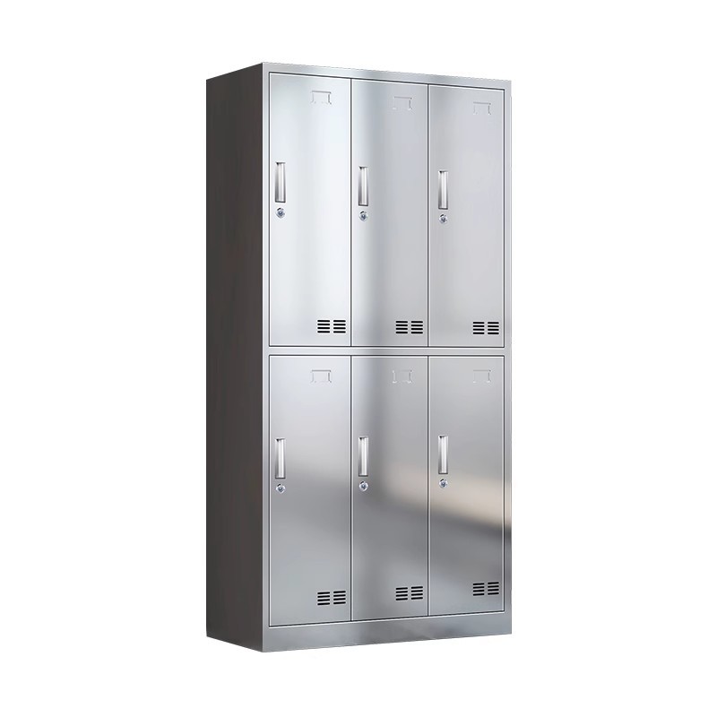 Transfronterizo 304 armario de acero inoxidable personal dormitorio armario de almacenamiento taller de fábrica de alimentos baño fábrica de armario de múltiples puertas