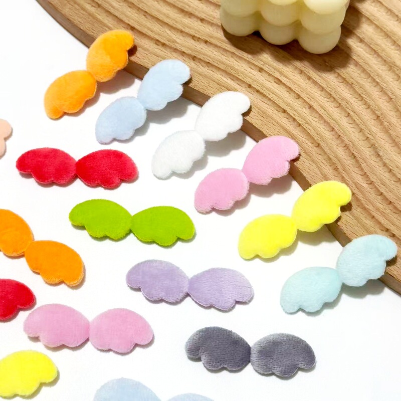 Ultrasonic Embossed D Cute Plush Angel Wings DIY Kidsren's Hair Accessories Clothing Bar Holder Handmade Decorative Accessories