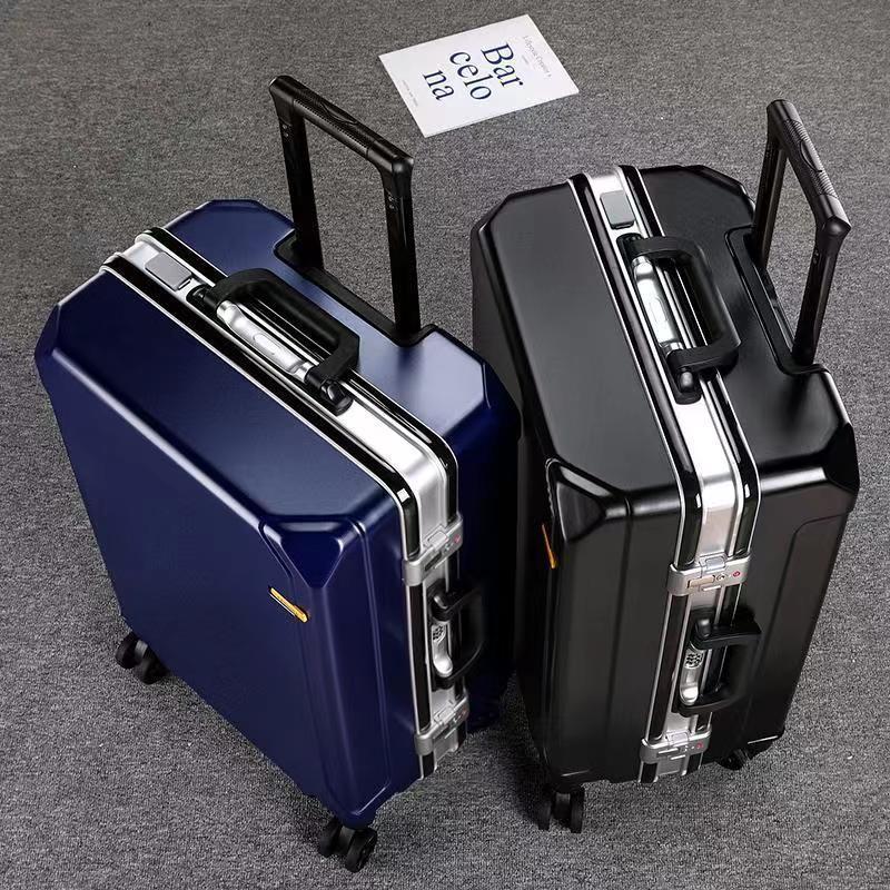Fábrica al por mayor de equipaje duradero rueda universal hombres y mujeres marco de aluminio trolley contraseña maleta de gran capacidad