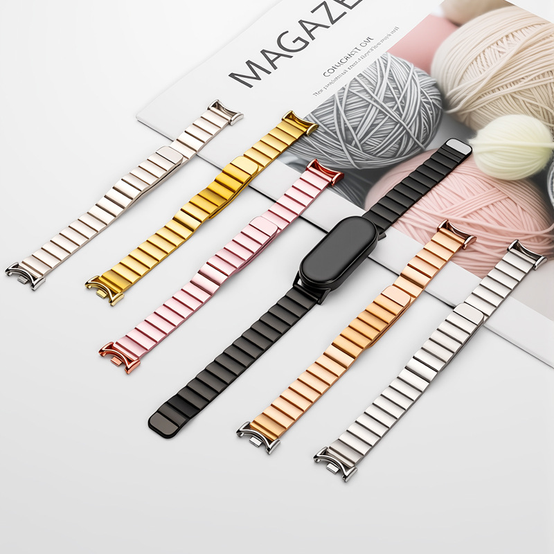 Suitable for Xiaomi Mi Band 8/9Pro10 One Bead Magnetic Buckle Watch Strap Xiaomi8/9 Nfc Version Bracelet Steel Watch Strap