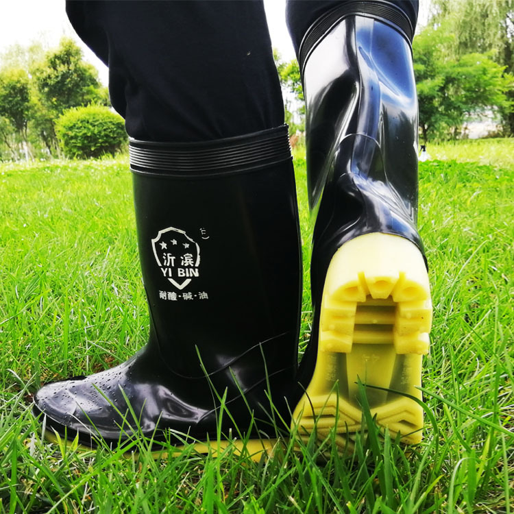 男士雨鞋中筒30cm沂濱606耐酸堿雨鞋耐油半筒男士雨靴牛筋水鞋