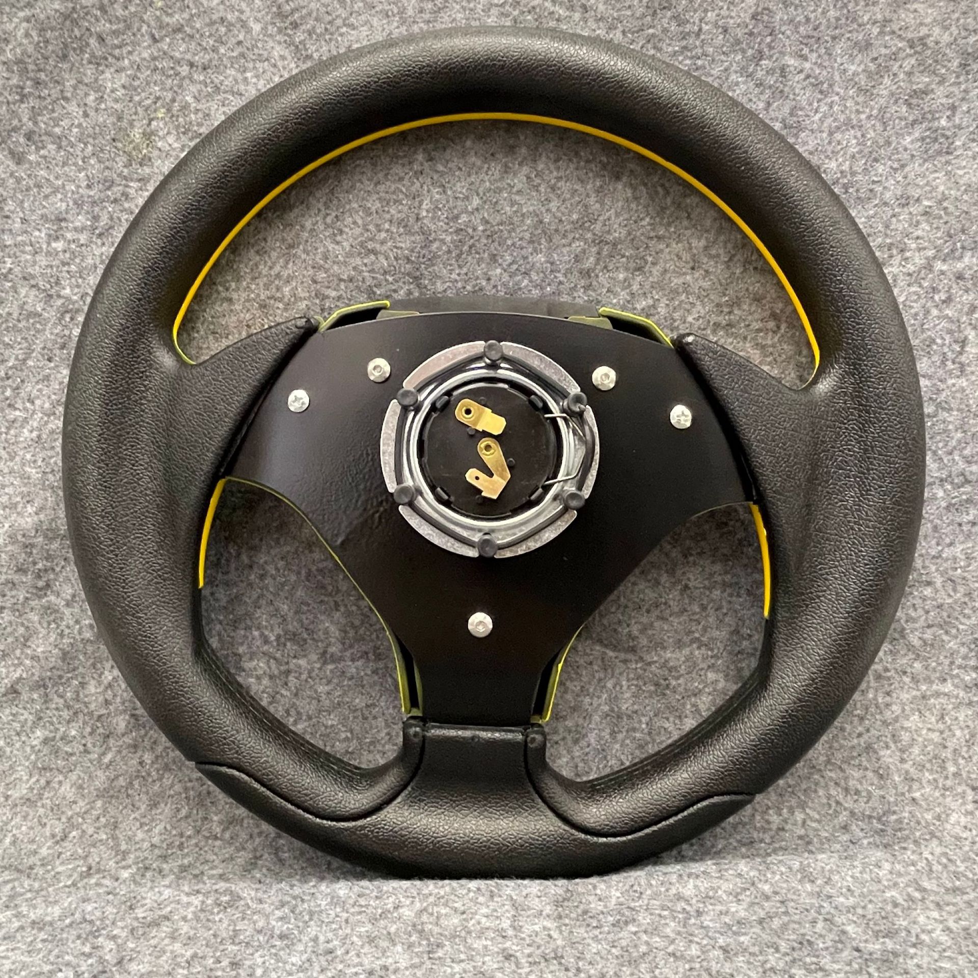 Customized Car Steering Wheel PU Imitation Racing Steering Wheel for Kart Racing Games 13inch Universal Steering Wheel