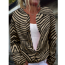 欧美 秋冬新款女士毛衣动物元素碎花毛衣开衫E114圆领外套上衣