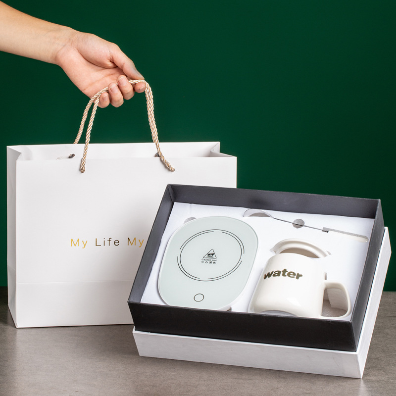 55 grados Taza de temperatura constante Taza de cerámica de aluminio Taza de café Taza de aislamiento de calor Taza de agua plana Taza de agua mayorista