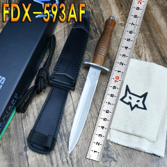 イタリア狐fox593af携帯戦術一体直刀高硬度野外携帯生存アウトドア刃物