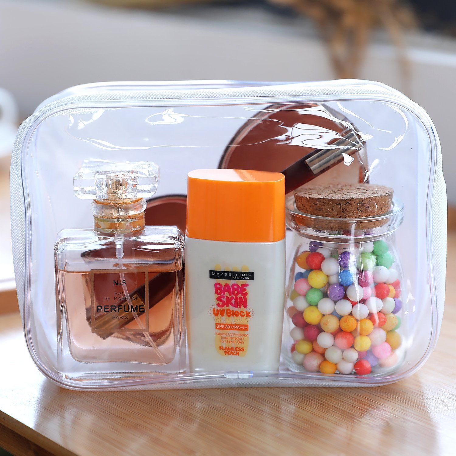 ����͸��PVC��ױ����ѹPVC��Ĥ����ױƷ���ɰ�װ��PVC��Я��ױ��