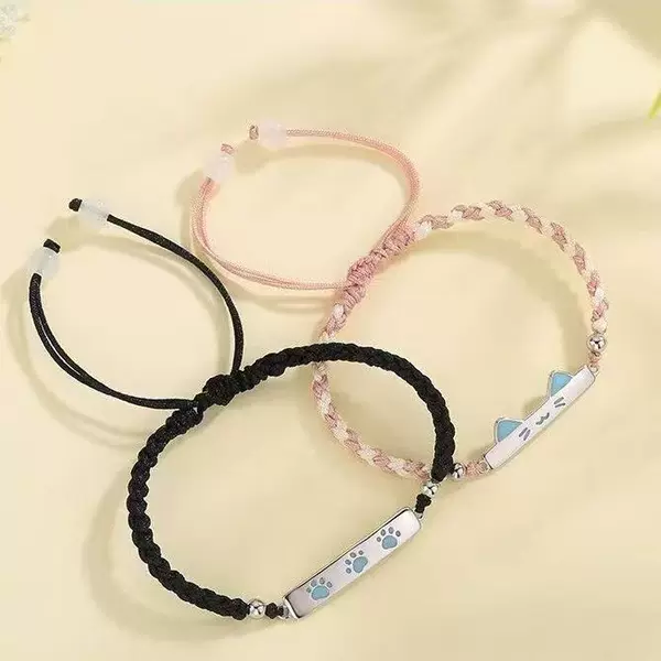 Cat and Dog Diary Couple Bracelets for a Man and a Woman Ins Niche Student Day Valentine's Day Gift for Long-Distance Relationship for Girlfriend