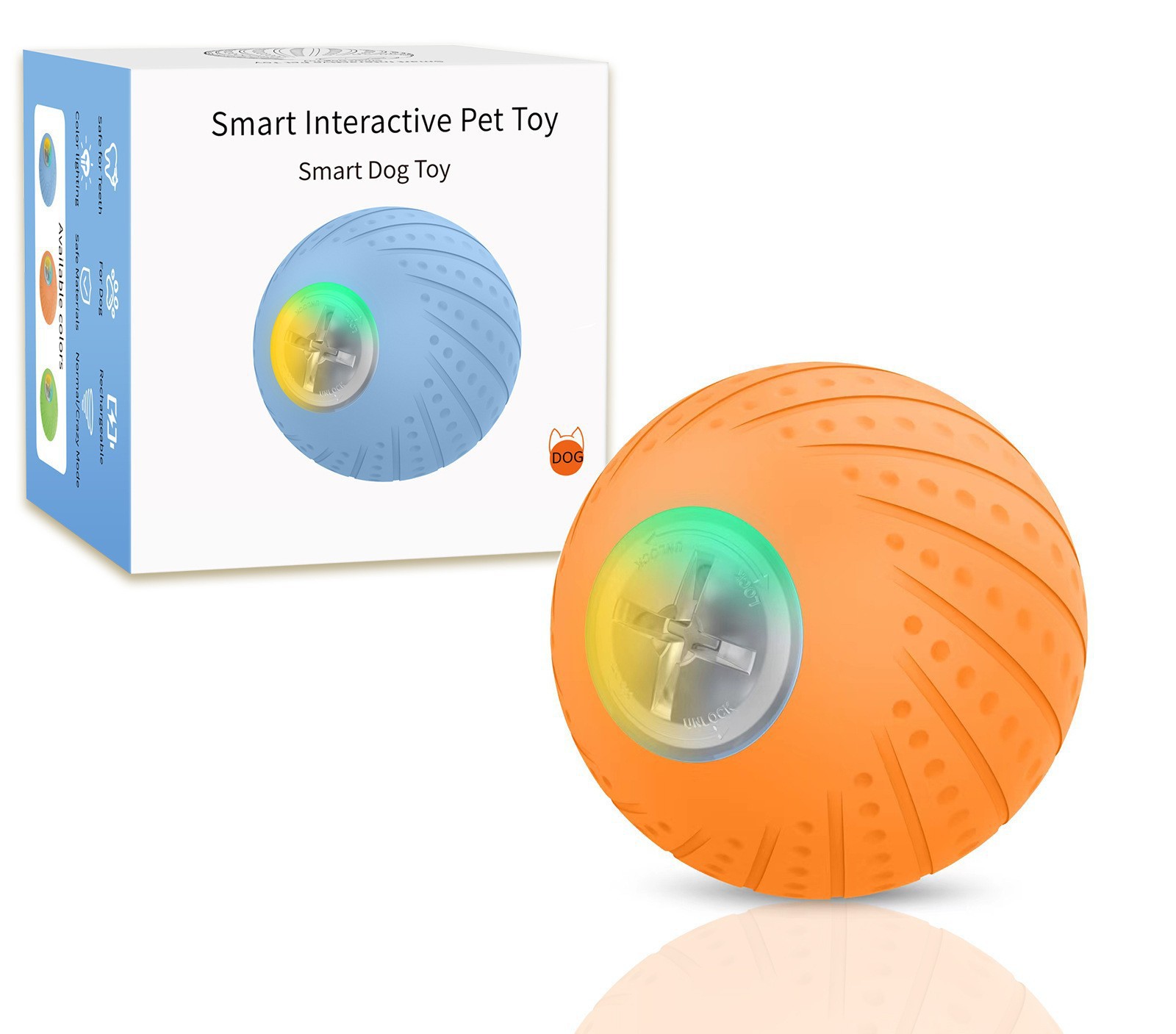 Nuevo producto transfronterizo bola de juguete para perros interactiva carga USB bola rodante inteligente bola de juguete para perros y gatos bola luminosa para mascotas image 15