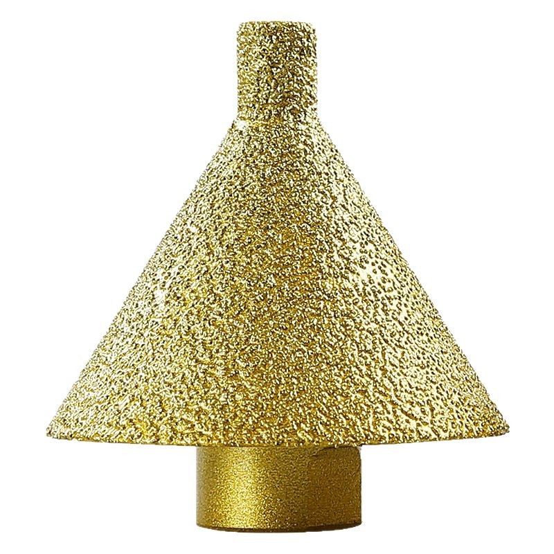 Herramienta de biselado cónica, broca para perforar azulejos en seco, abridor de orificios para amoladora angular de mármol y cuarzo, herramienta de pulido de diamante.