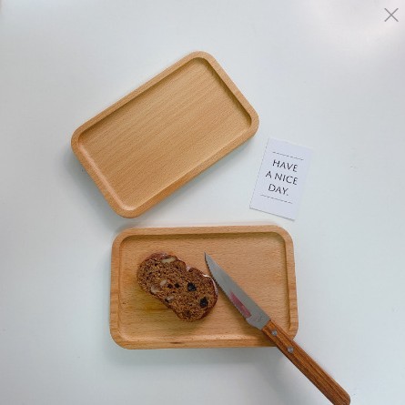 Es estilo japonés estilo bandeja de madera hogar bandeja de té madera maciza vintage pan postre almacenamiento creativo decoración placa de cocina