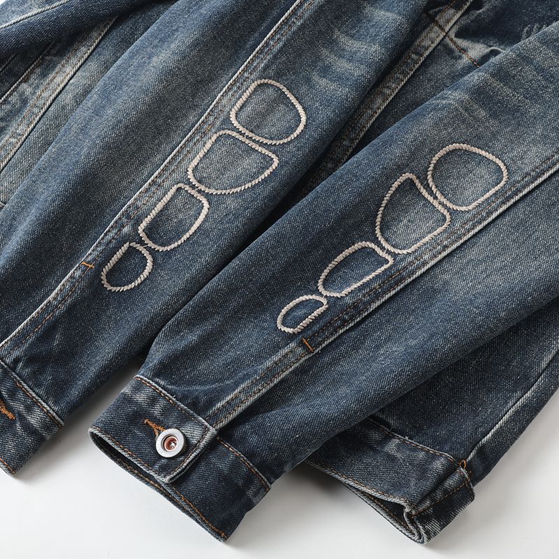 Giacca di jeans uomo stile casual loose lavato per primavera_voghion.com