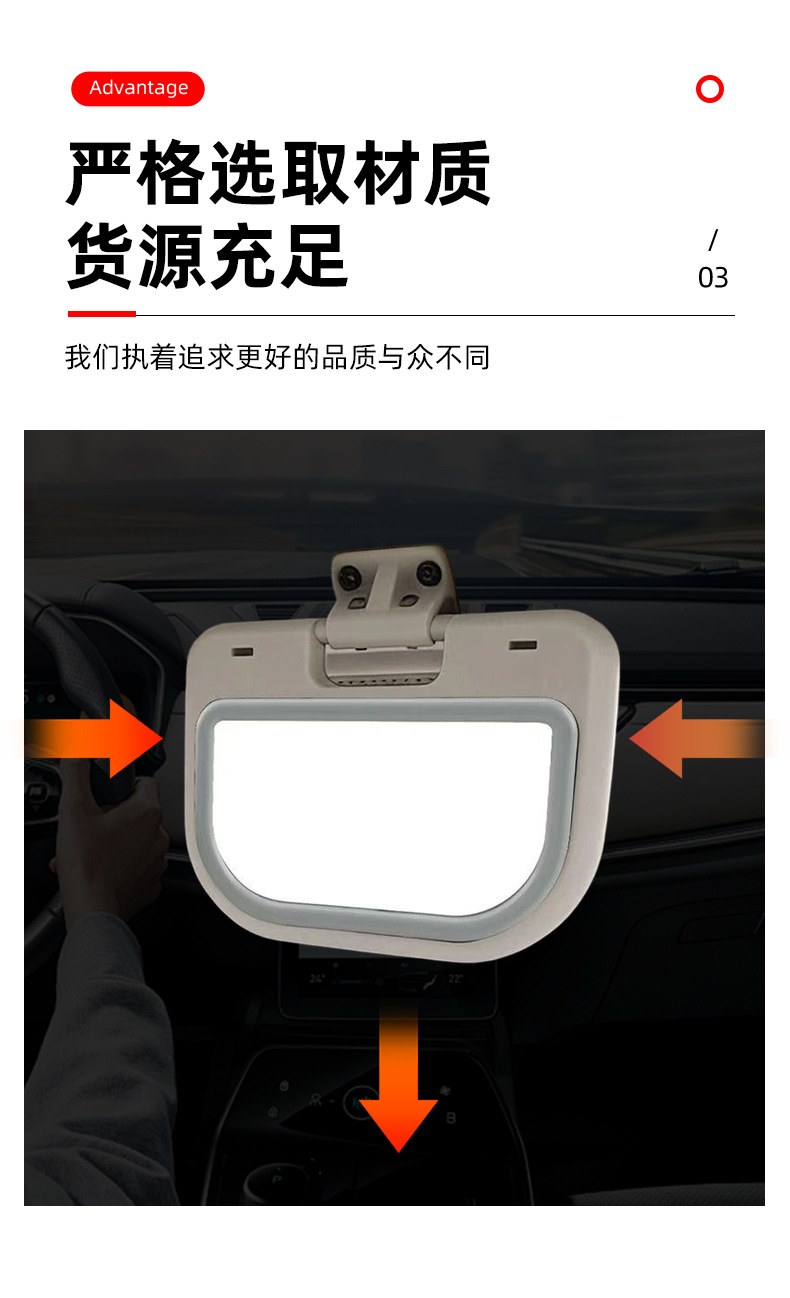 Electric vehicle, electric scooter, tricycle, car canopy, flip-up makeup mirror, anti-dizziness, high-definition in-car makeup mirror