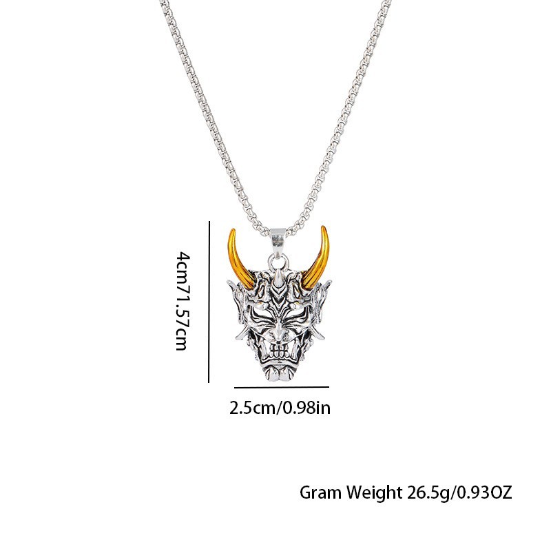 Dragón y Amazon transfronterizos nuevos colgantes retro fantasma rey fantasma samurai máscara esqueleto collar joyas