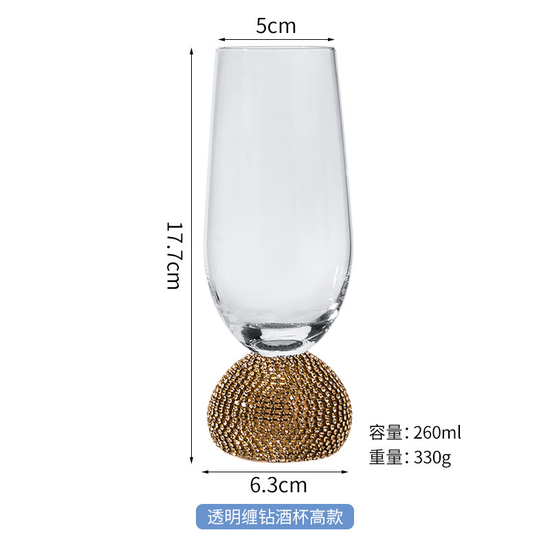 Transparent champagne glass, 260 ml