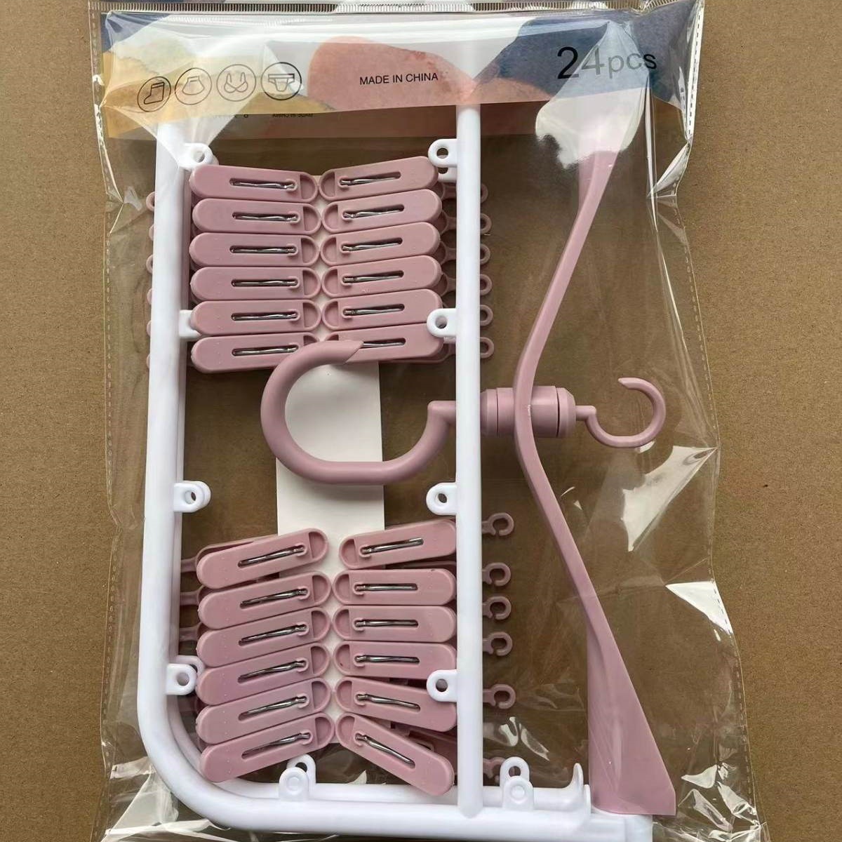 18 clips de plástico - 5 calcetines de plástico multiclip clips percha de ropa clips de ropa multifuncional