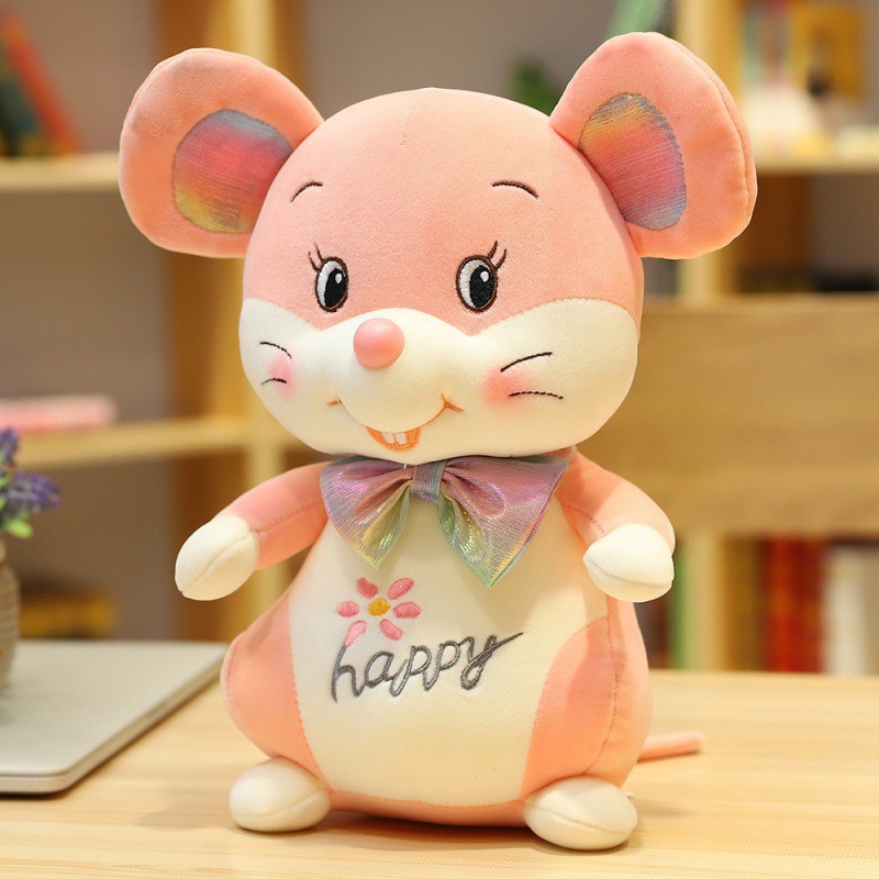 Cute juguete de peluche ratón muñeca zodiacal almohada ratón bebé muñeca muñeca para niños par