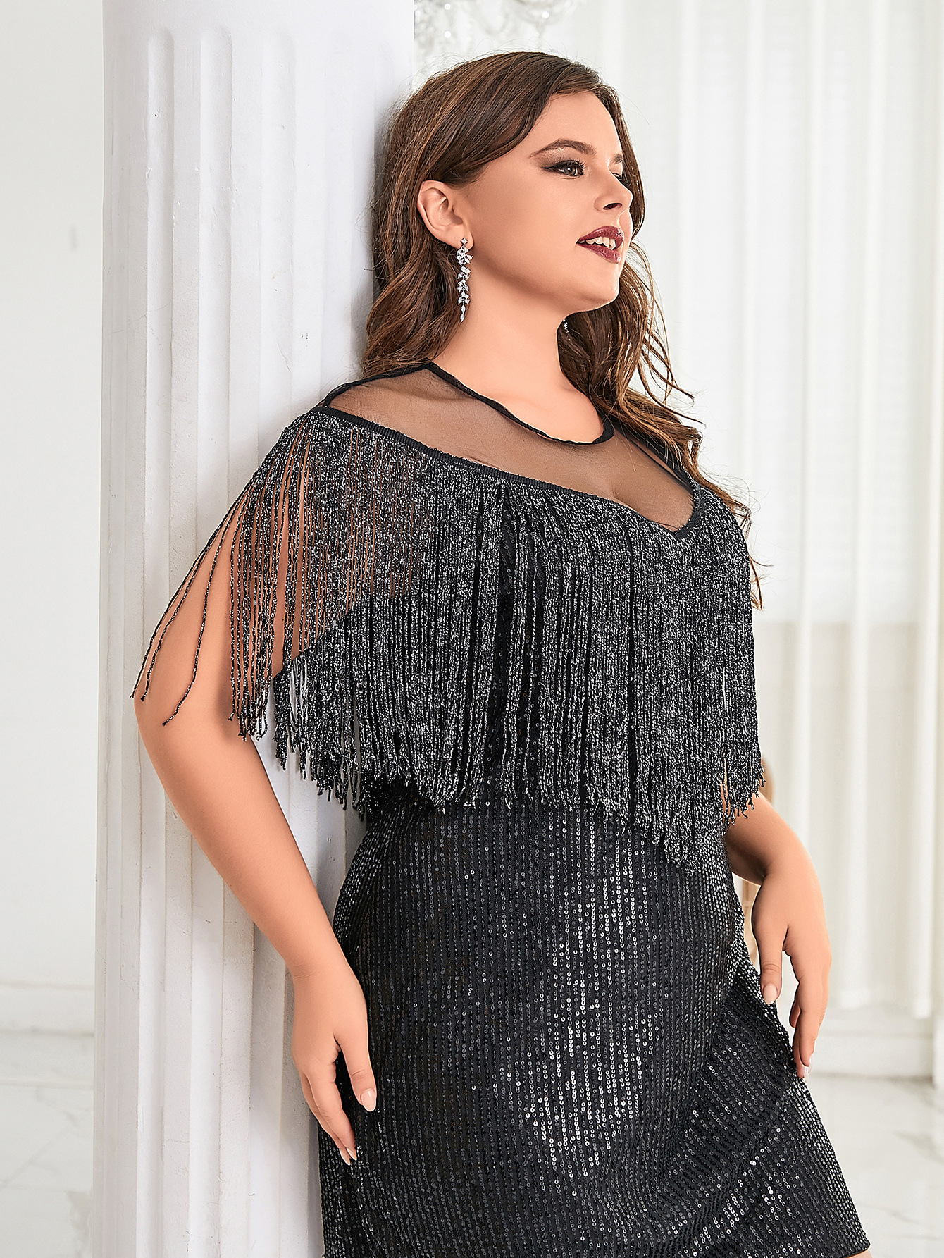 Polyester Fabric Type Mid Waist Waist Line Banquet, Daily, Party Occasion Wholesale Elegant Style Commute Zipper Solid Color Banquet Daily Party Round Neck Sleeveless Hip Skirt