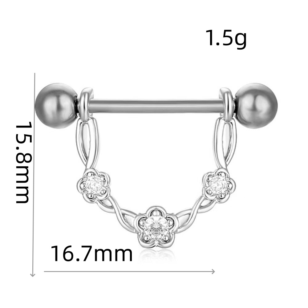Labret piercing jewelry detail image