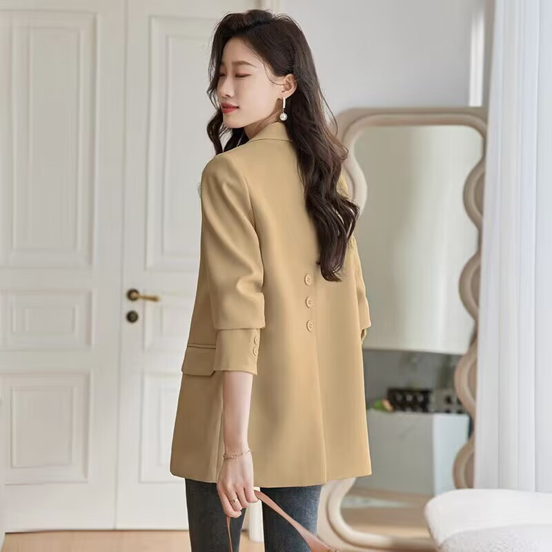 Spring and Autumn Women's Blazer 2026 New Korean Style Fashion Slim Fit Non-Iron Small Suit Jacket for Women Trendy Spring and Autumn Women's Blazer 2026 New Korean Style Fashion Slim Fit Non-Iron Small Suit Jacket for Women Trendy