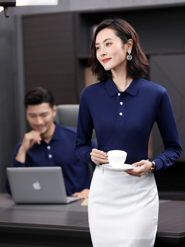 Camisetas POLO de manga larga para trabajo en otoño e invierno, uniformes personalizados para grupos de empleados, ropa de trabajo, camisetas publicitarias personalizadas con LOGO impreso.
