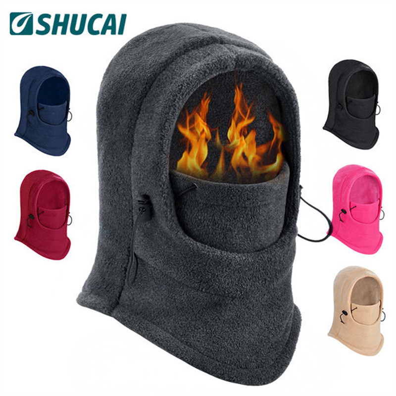 热销秋冬户外加厚防寒琐温滑雪头套骑行保暖抓绒滑雪头套男