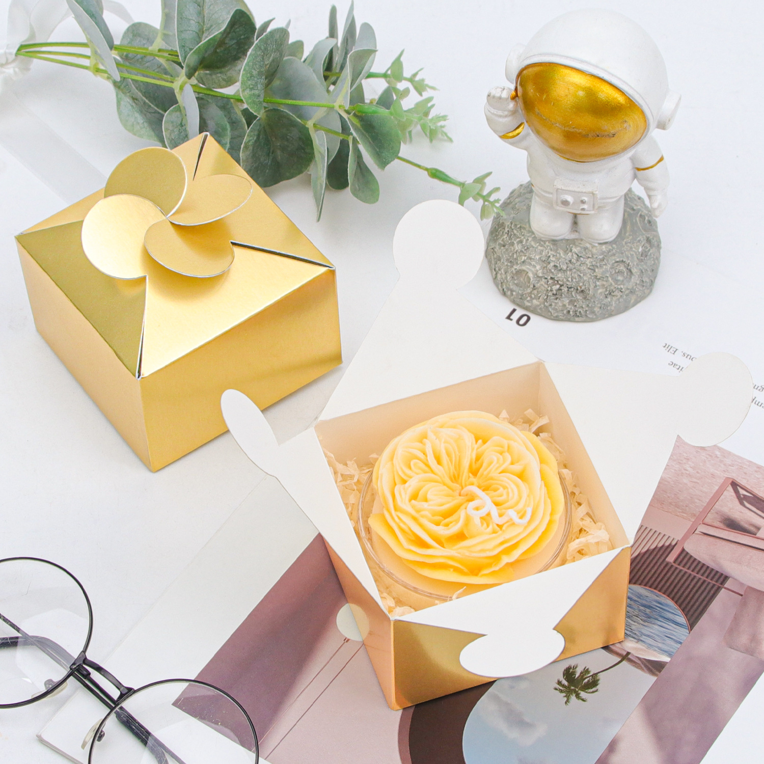 13g Weight Gift Box Event & Party Supplies 1 Piece Quantity Holiday, Wedding, Party Occasion Wedding Festival Solid Color Pattern Wedding Solid Color Paper Holiday Wedding Party Gift Box Gift Wrapping Supplies 10