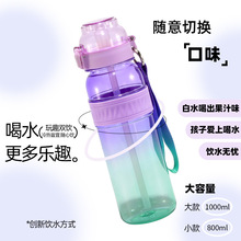 亚马逊果味杯创意香味杯时尚渐变户外男女大容量弹盖水壶现货礼品