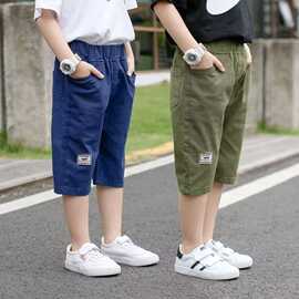 男童短裤夏季薄款儿童百搭裤子2024夏装新款中大童男孩休闲中裤潮