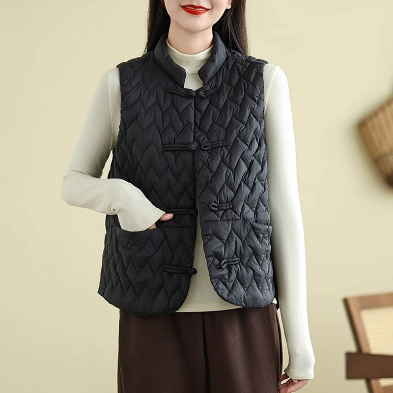 Женский пуховый жилет, элегантное зимнее короткое пальто, 90% утиный пух, легкий пуховик без рукавов.