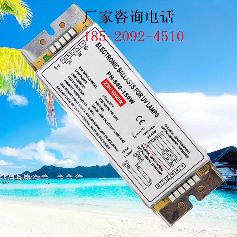 ph8-800-150W镇流器UV光氧灯管环保设备光催化U810mm紫外线灯进口